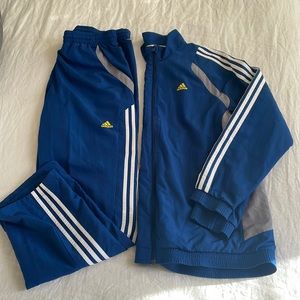 Adidas Climalite Blue Track Suit Jacket and Pants Size M